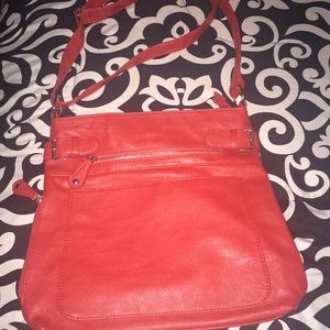 Red crossbody bag!